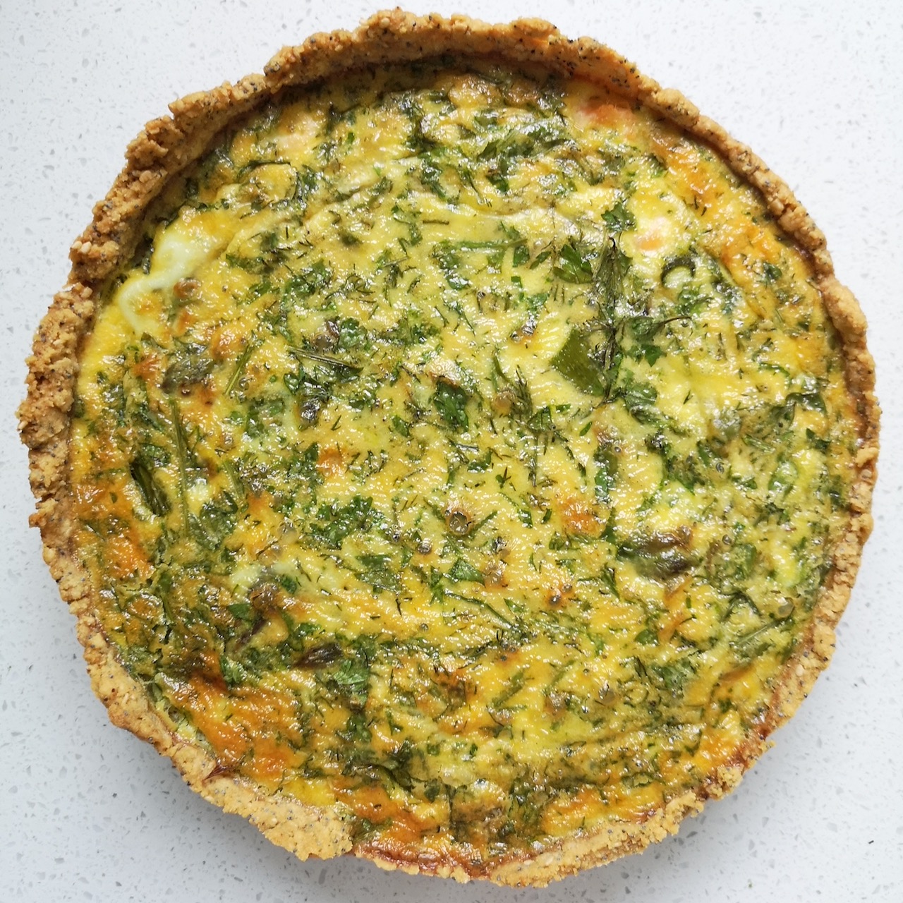 Salmon and asparagus quiche - Emma Jamieson Nutrition